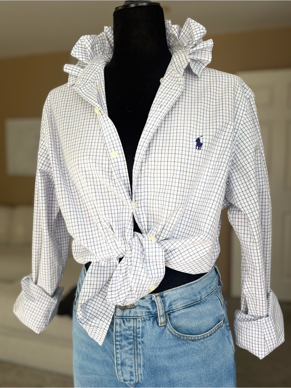 Reworked Ralph Lauren button down shirt size S/M